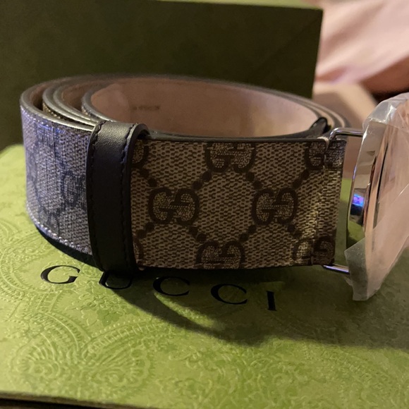 Men’s Gucci belt size 110 which is size 40. Color beige with silver buckle. - Picture 2 of 5